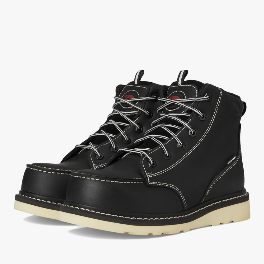 Avenger Black Leather Men's Carbon Nanofiber Toe Cap Construction Work Boots